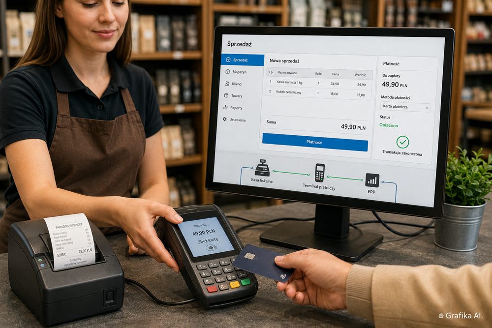 Integracja kasy fiskalnej z terminalem płatniczym i systemem ERP – dlaczego warto zautomatyzować sprzedaż?